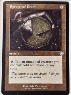 Springleaf Drum - Retro Frame- The Brothers' War - Magic the Gathering MTG Nice! - Image 1
