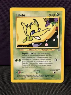 Pokemon TCG Celebi Neo Revelation Rare NM - Image 1