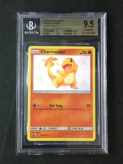 BGS 9.5 Pokemon TCG 2019 Pokemon Sun and Moon Hidden Fates #SV6 Charmander SHR - Image 1