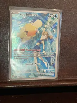 Misty's Psyduck 193/182 Illustration Rare Destined Rivals Pokemon Holo - Image 3