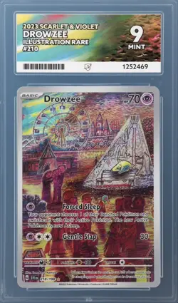 2023 Pokemon Scarlet & Violet Drowzee #210 Illustration Rare ACE Graded 9 Mint - Image 1