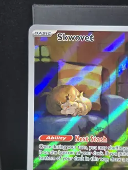 Pokemon Skwovet Scarlet & Violet Base Set Illustration Rare NM 222/198 - Image 5