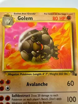 Pokemon Golem 80HP Fossil Regular 36/62M/NM Uncommon - Image 2