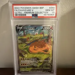 Pokemon Charizard V Ultra-Premium Coll. Full Alt Art Promo SWSH260 PSA 10 - Image 1