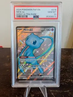 Pokemon Mew Ex Paldean Fates Shiny Ultra Rare #216 PSA 10 Gem Mint - Image 1