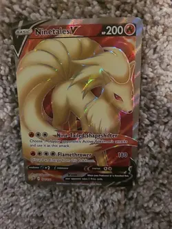 Pokemon TCG Ninetales V Rebel Clash 177/192 Holo Full Art Ultra Rare - Image 2