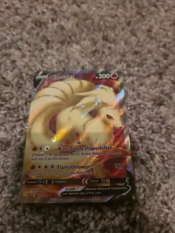 Pokemon TCG Ninetales V Rebel Clash 177/192 Holo Full Art Ultra Rare - Image 3