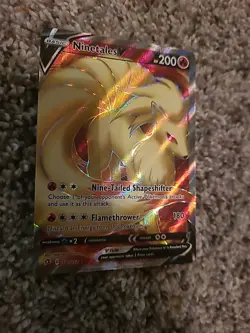 Pokemon TCG Ninetales V Rebel Clash 177/192 Holo Full Art Ultra Rare - Image 4