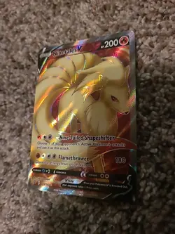 Pokemon TCG Ninetales V Rebel Clash 177/192 Holo Full Art Ultra Rare - Image 5