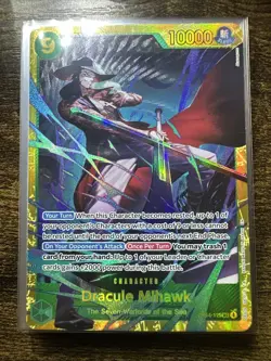 Dracule Mihawk OP14-119 SR, The Azure Sea's Seven One Piece Card Game, NM - Image 1