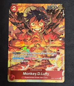 ONE PIECE OP01-ROMANCE DAWN MONKEY.D.LUFFY OP01-024 SR PARALLEL FOIL - Image 1