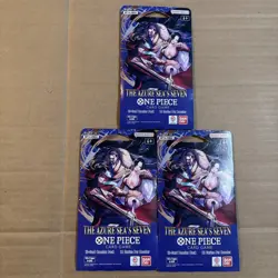 One Piece TCG OP-14 The Azure Sea’s Seven Sealed Booster Pack Blister Lot of 3 - Image 1
