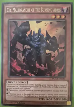 YuGiOh Cir, Malebranche of the Burning Abyss Rare 1st Edition DUEA-EN084 - Image 1