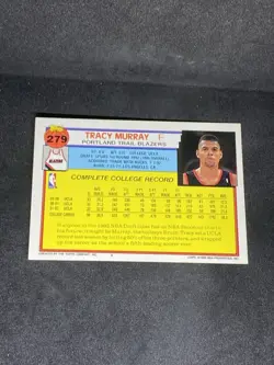 Tracy Murray 1992-93 Topps #279 Portland Trail Blazers Auto Signed Rookie Card - Image 3