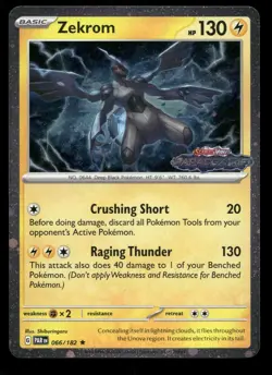 Zekrom (Paradox Rift Stamped) 066/182 Holo Miscellaneous Cards & Products NM - Image 1