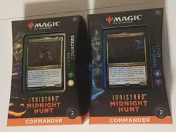 Magic The Gathering Innistrad Midnight Hunt Lot of 2 Commander Decks - Image 1