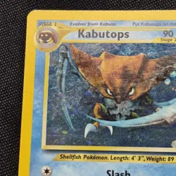 Kabutops 25/75 Neo Discovery Unlimited Rare Pokemon Card Swirl MP - Image 2
