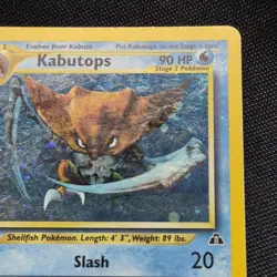 Kabutops 25/75 Neo Discovery Unlimited Rare Pokemon Card Swirl MP - Image 3