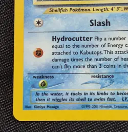 Kabutops 25/75 Neo Discovery Unlimited Rare Pokemon Card Swirl MP - Image 5