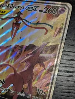 Pokemon TCG Jumbo Espeon & Deoxys GX SM240 Black Star Promo Card - Image 4