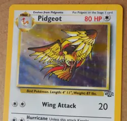 Pidgeot 8/64 Rare Holo Jungle Set Pokemon Card Damaged HP - Image 4