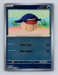 Wailmer 015 2026 Pokemon Pitch Black Asako Ito Crochet Reverse Holo Card NM+ (b) - Image 1