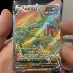 Rayquaza V 193/203 Full Art Ultra Rare Evolving Skies Pokemon Trading Card - Image 1
