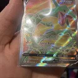 Rayquaza V 193/203 Full Art Ultra Rare Evolving Skies Pokemon Trading Card - Image 5