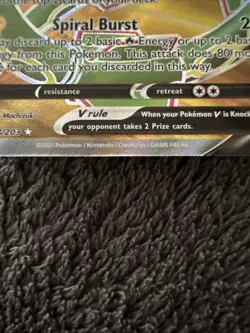 Pokemon TCG Rayquaza v Evolving Skies Full Art Ultra Rare Card 193/203 - Image 2