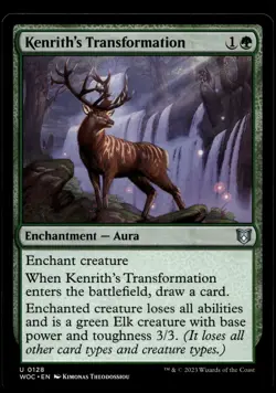 Kenrith's Transformation #128 MTG Wilds of Eldraine NM X1 - Image 1