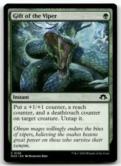 Gift of the Viper #156 MTG Modern Horizons 3 NM X1 - Image 1