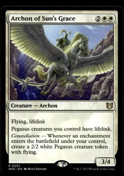 Archon of Sun's Grace #61 MTG Wilds of Eldraine NM X1 - Image 1