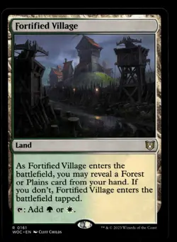 Fortified Village #161 MTG Wilds of Eldraine NM X1 - Image 1