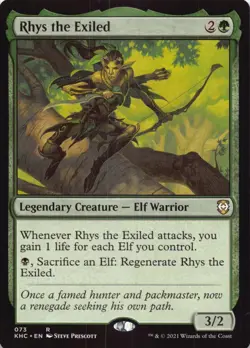 Rhys the Exiled 73 Rare Commander: Kaldheim NM-LP - Image 1