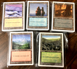 MTG Premodern 250 Basic Land Lot 5th Fifth Edition - Old Frame White Border - Image 1