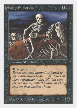 Drudge Skeletons (HP) Unlimited Edition 2ED Magic MTG - Image 1