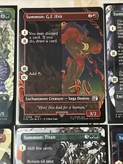 Final Fantasy Magic the Gathering Summon: 10x Cards (Borderless) Non-Foil Card - Image 3