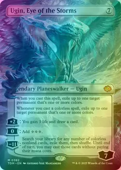 Ugin, Eye of the Storms - REVERSIBLE DRAGONS FOIL NM MTG Tarkir Dragonstorm 382 - Image 1