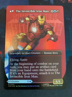 MTG Marvel Super Heroes Tony Stark Borderless Foil - Image 1