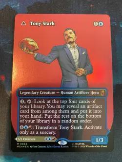 MTG Marvel Super Heroes Tony Stark Borderless Foil - Image 2
