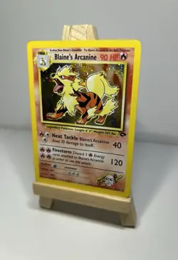 Pokemon Gym Challenge Blaine's Arcanine Holo Rare 90HP 1/132 English 2000 - Image 2