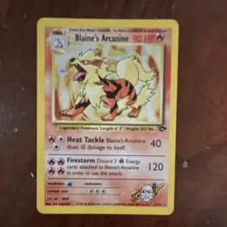 Pokemon Blaine's Arcanine Gym Challenge 1/132 Holo Rare 90 HP 2000 English - Image 1