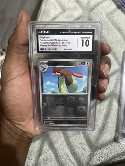 ✨✨ CGC 10 Pidgeotto #017/165 Poke ball Reverse Holo 2023 Japanese Pokemon 151 - Image 1