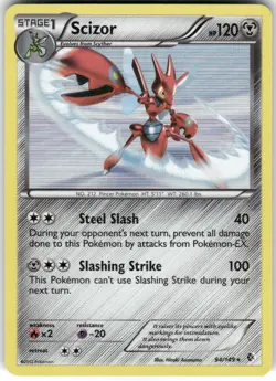 Scizor 94/149 Holo Rare Boundaries Crossed Pokemon Lightly Played - Image 1