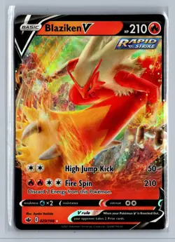 Blaziken V 020/198 Holo V Rare Chilling Reign Pokemon NM/M - Image 1