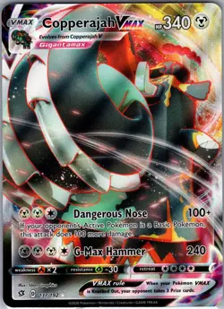 Copperajah VMAX 137/192 Holo VMAX Rare Rebel Clash English Pokemon TCG Single NM - Image 1