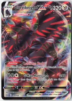 Corviknight VMAX 110/163 Holo VMAX Rare Battle Styles Pokemon Near Mint - Image 1