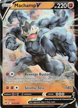 Pokemon TCG Machamp V #072/189 Holo SWSH10: Astral Radiance NM - Image 1