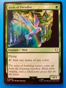 MTG 1x Birds of Paradise Commander Lord of the Rings Tales of Middle Earth x1 NM - Image 1