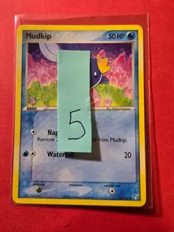 2006 Pokemon EX Crystal Guardians #58 Mudkip, C, NF/H, cd5 - Image 3